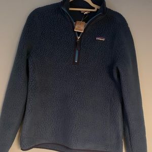 NWT Navy Patagonia 1/4 zip up sweater